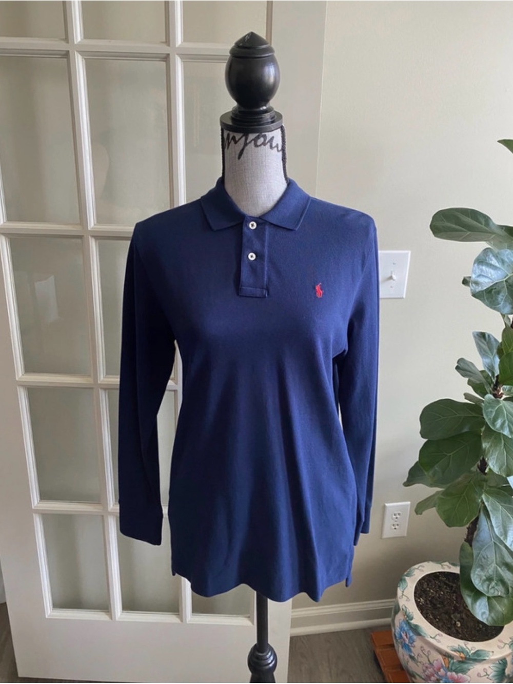 BNWT Polo by Ralph Lauren boys size L (14-16) blue long sleeve collared shirt